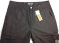 Mens 3/4 CARGO SHORTS Long Pants 100% COTTON Army Military Combat Summer - Brown - Small (30"") V563-BR-MNCRGOPNTS-BRWN-S