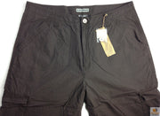 Mens 3/4 CARGO SHORTS Long Pants 100% COTTON Army Military Combat Summer - Brown - Small (30"") V563-BR-MNCRGOPNTS-BRWN-S
