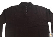 Mens Knit Jumper Pullover Sweater Knitted Casual Stretch Warm Winter - Half Zip Maize 17 (KW14) - M V563-BR-MNJMPR-HLFZIPMAIZE17-M
