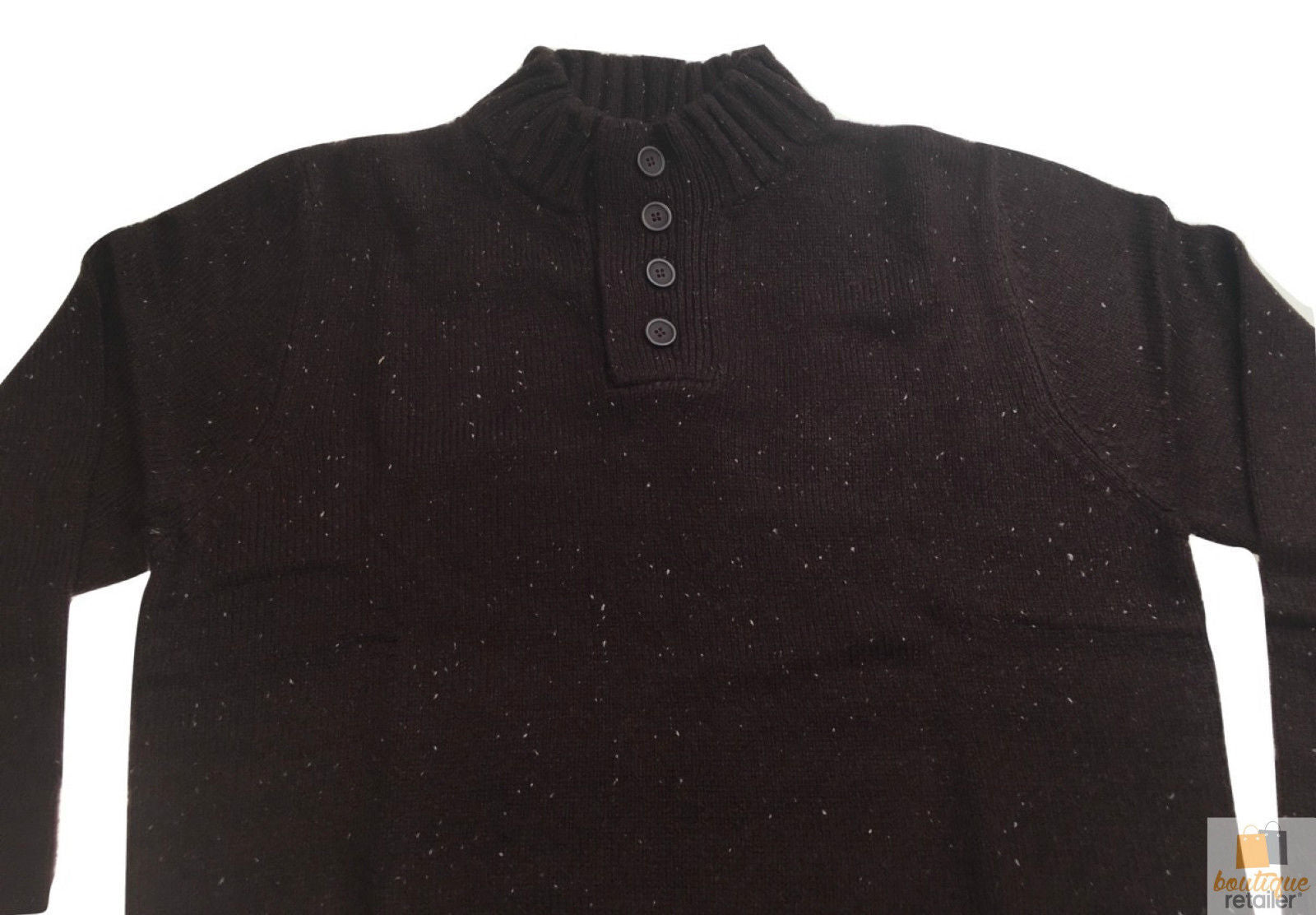 Mens Knit Jumper Pullover Sweater Knitted Casual Stretch Warm Winter - Half Zip Maize 17 (KW14) - M V563-BR-MNJMPR-HLFZIPMAIZE17-M