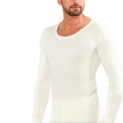 Mens THERMAL Long Sleeve Top Merino Wool Blend Underwear AUS MADE Thermals Warm - XX-Large (110cm) V563-BR-MWTOP-XXL110CM