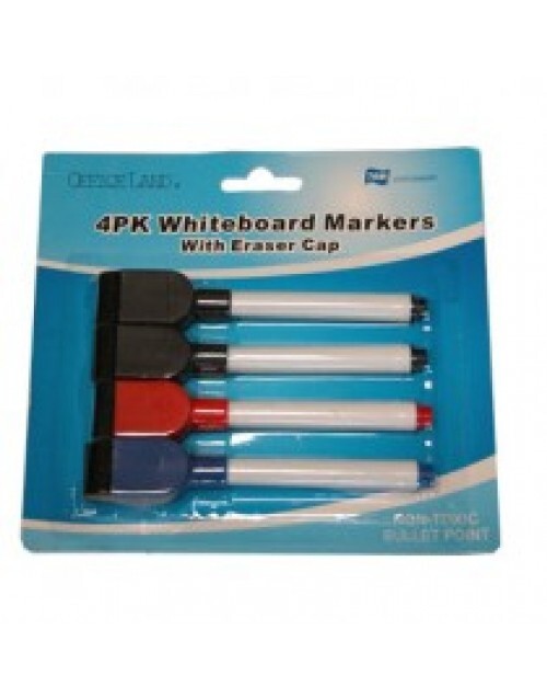 1 Pack of 4 White Board Marker Pens & Eraser - 2 in 1 V563-BR-P305B-MARKER