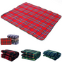 Picnic Rug Mat Blanket Outdoor Camping Waterproof Throw Travel Fleece Plaid - Assorted V563-BR-PCNCRUGMAT