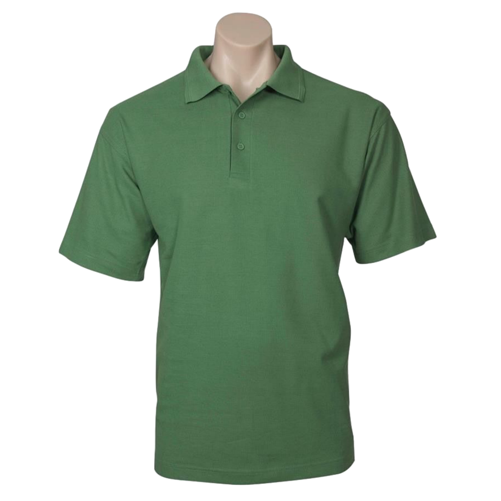 Mens Polo Top Shirt Plain Casual Short Sleeve Pique Knit Basic UPF T-Shirt - Apple Green - 5XL V563-BR-PSHRT-APLEGRN-5XL