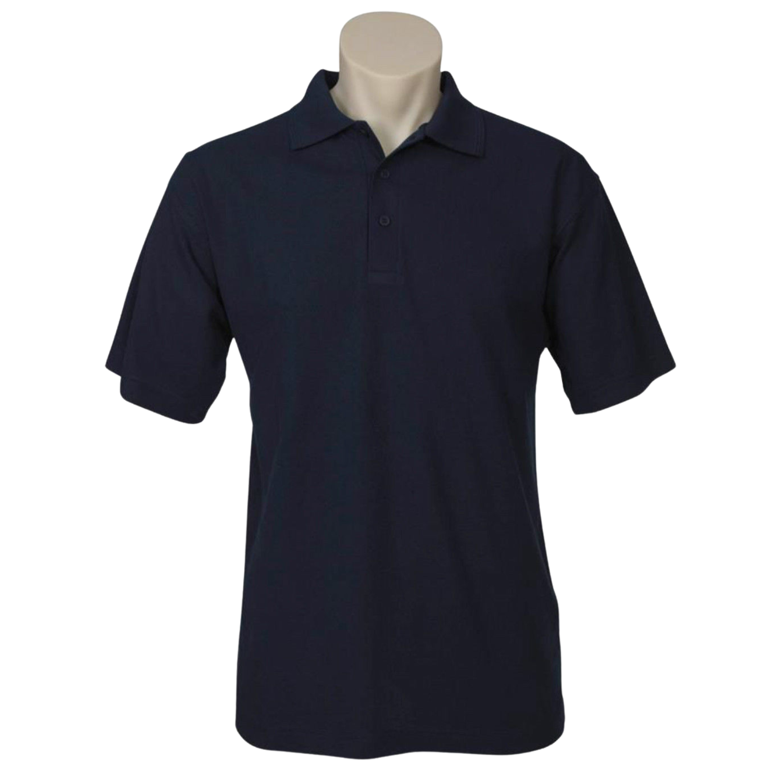 Mens Polo Top Shirt Casual Short Sleeve Pique Knit Basic T-Shirt - Navy Blue - S V563-BR-PSHRT-NVYBLU-S