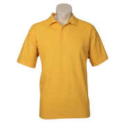 Mens Polo Top Shirt Plain Casual Short Sleeve Knit Basic T-Shirt - Yellow - 5XL V563-BR-PSHRT-YLW-5XL