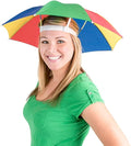 RAINBOW UMBRELLA HAT Rain Novelty Cap Costume Outdoor Camping Beach Fishing V563-BR-RBUMBRLAHAT-1
