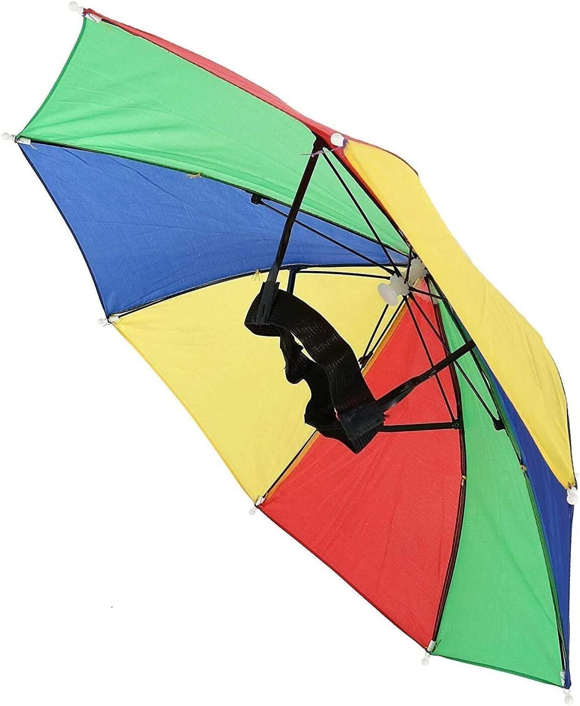 RAINBOW UMBRELLA HAT Rain Novelty Cap Costume Outdoor Camping Beach Fishing V563-BR-RBUMBRLAHAT-1