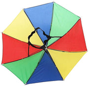 RAINBOW UMBRELLA HAT Rain Novelty Cap Costume Outdoor Camping Beach Fishing V563-BR-RBUMBRLAHAT-1