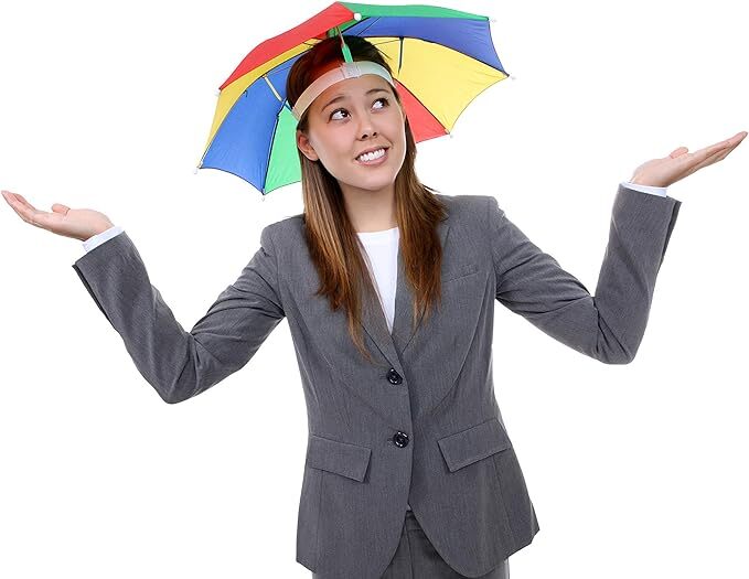 RAINBOW UMBRELLA HAT Rain Novelty Cap Costume Outdoor Camping Beach Fishing V563-BR-RBUMBRLAHAT-1