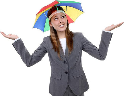 RAINBOW UMBRELLA HAT Rain Novelty Cap Costume Outdoor Camping Beach Fishing V563-BR-RBUMBRLAHAT-1