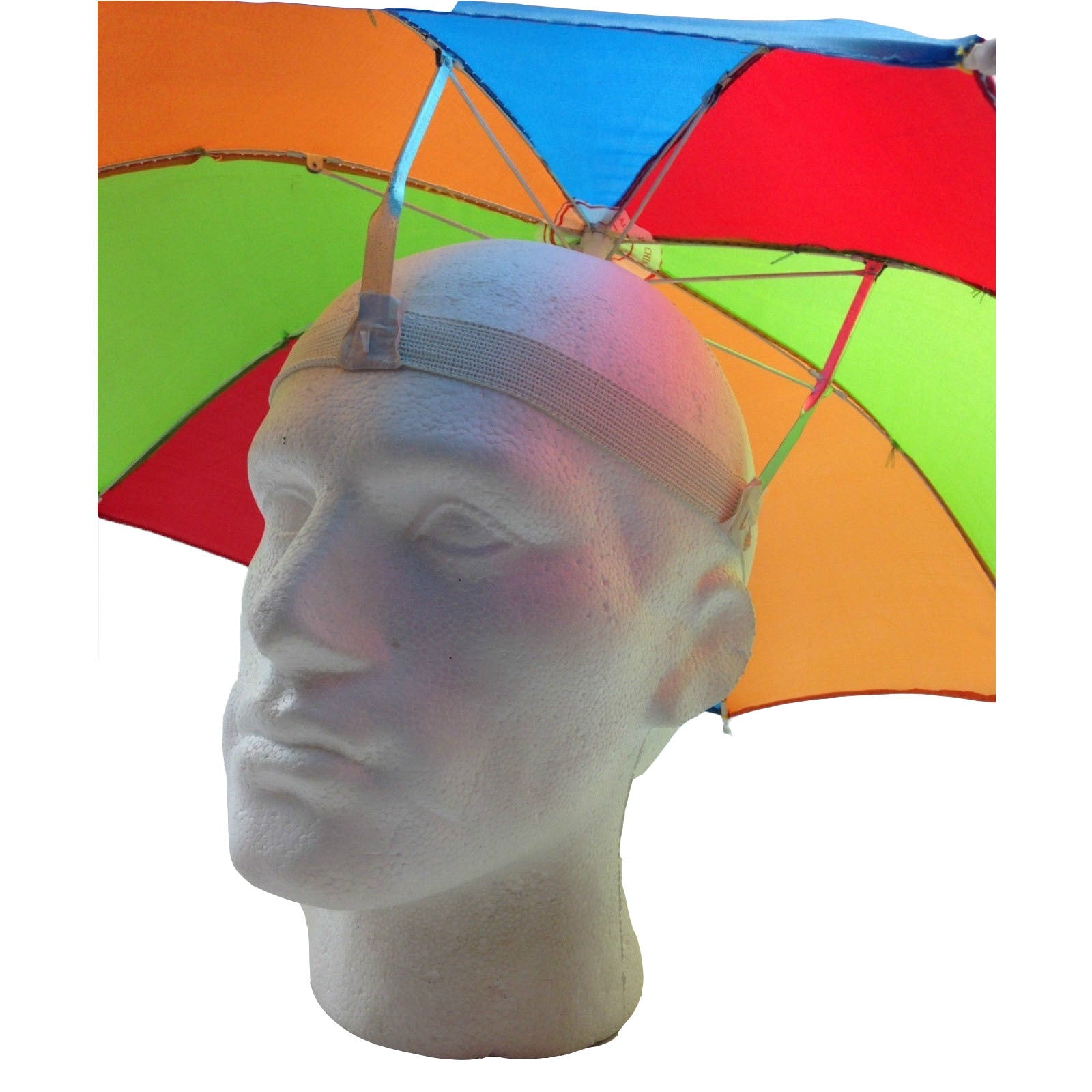 2x RAINBOW UMBRELLA HAT Rain Beach Sun Rain Cap Costume Camping Fishing Hunting V563-BR-RBUMBRLAHAT-2