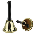 SANTA BELL Jingle Claus Wooden Handle Bells Rattles Christmas Xmas - Gold V563-BR-SANTAB-GLD