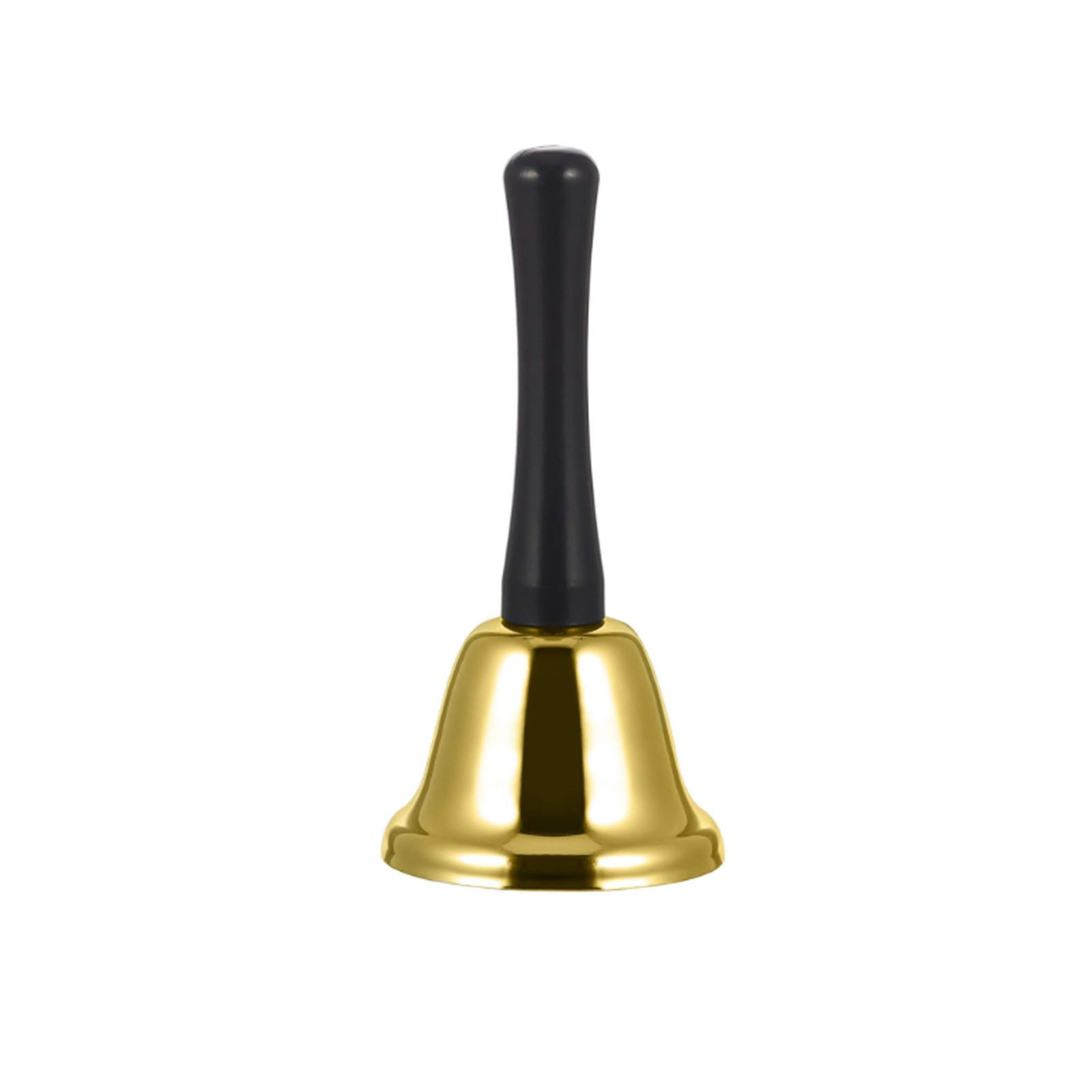 SANTA BELL Jingle Claus Wooden Handle Bells Rattles Christmas Xmas - Gold V563-BR-SANTAB-GLD