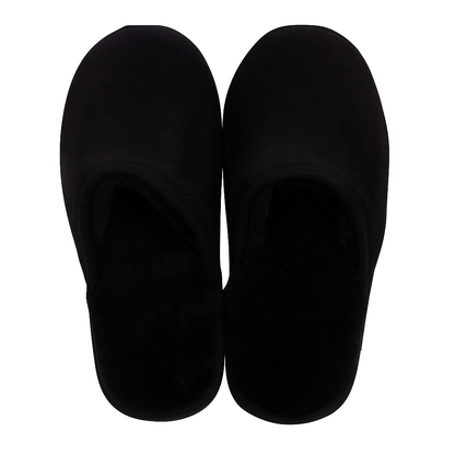 Sheepskin Wool Unisex Slippers Scuffs Slip On Winter Ugg Slippers in Black - 8 V563-BR-SHEEPSCUFFS-BLKWOFR-8