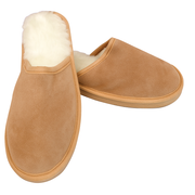 Sheepskin Wool Unisex Slippers Scuffs Slip On Winter Ugg Slippers in Chestnut - 8