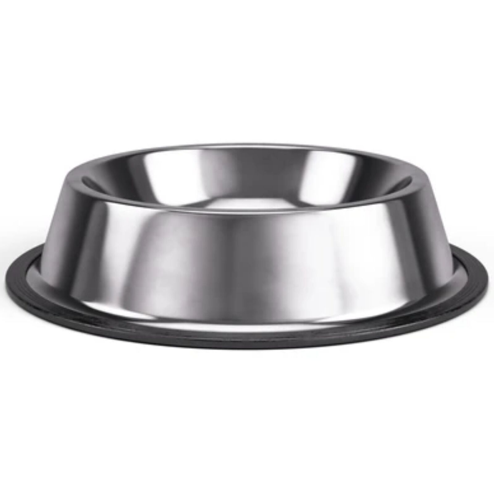 Non Slip Stainless Steel Dog Bowl Pet Cat Water Food Feeder Portable Puppy Dish - Medium (300ml)