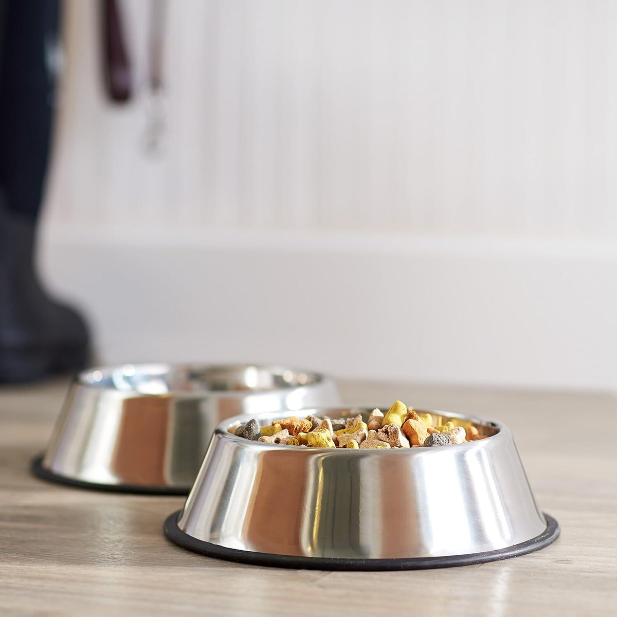 Non Slip Stainless Steel Dog Bowl Pet Cat Water Food Feeder Portable Puppy Dish - XX-Large (1 Litre) V563-BR-SSBOWL-XXL