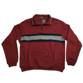 Mens Adult 1/4 Zip Jumper Sweater Pullover Basic Warm Winter Jacket Cotton - Red - L V563-BR-SWEATER-L-RED