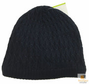 Wool Insulated Patterned Beanie Ski Thermal Insulation Hat Knit Wool - Navy V563-BR-SWHAT-NAVY