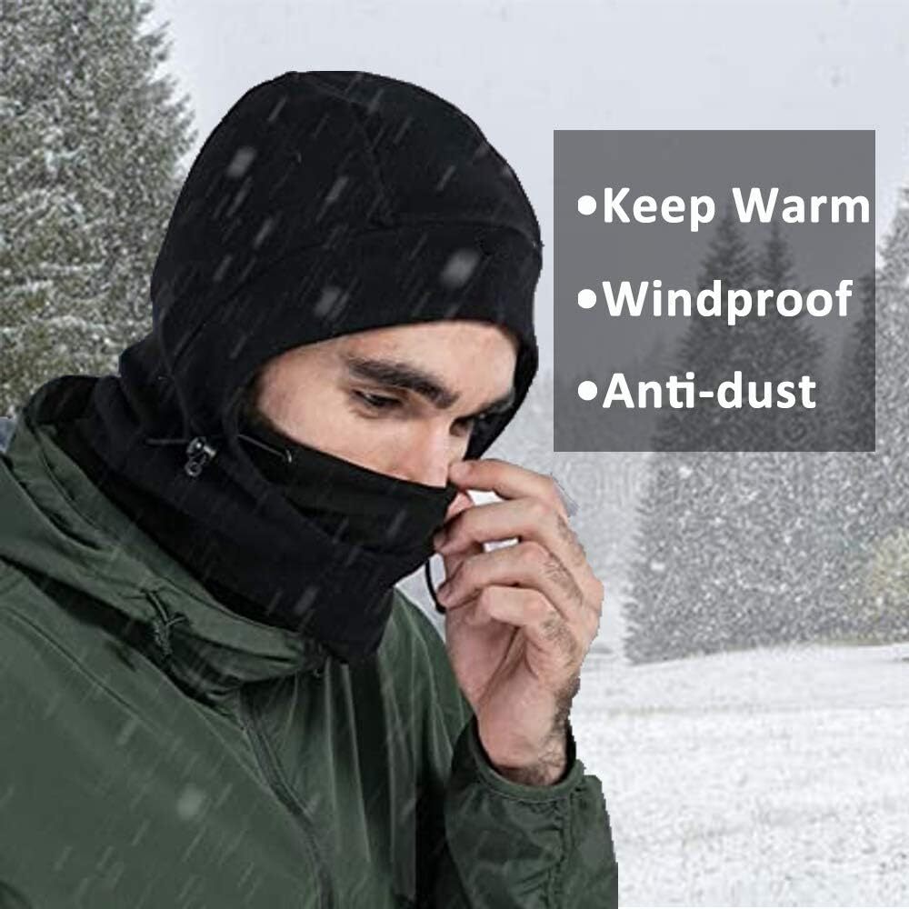 Thermal Fleece Balaclava Face Mask Beanie Hat Ski Snowboard Motorbike - Black V563-BR-THFLHAT-BLK