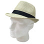 TRILBY HAT Fedora 100% Paper Straw Plain Party Costume Detective Gangster Cap V563-BR-TRLBYHAT-FED
