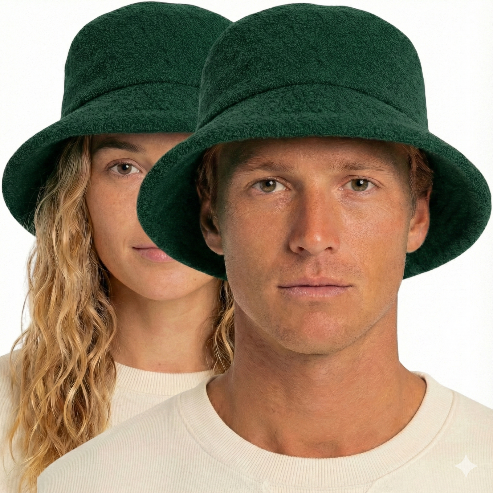 100% Cotton Terry Towelling Bucket Hat Daggy Fishing Camping Lad Cap in Bottle Green - X-Large V563-BR-TTOWBUCKHAT-BTLGRN-XL