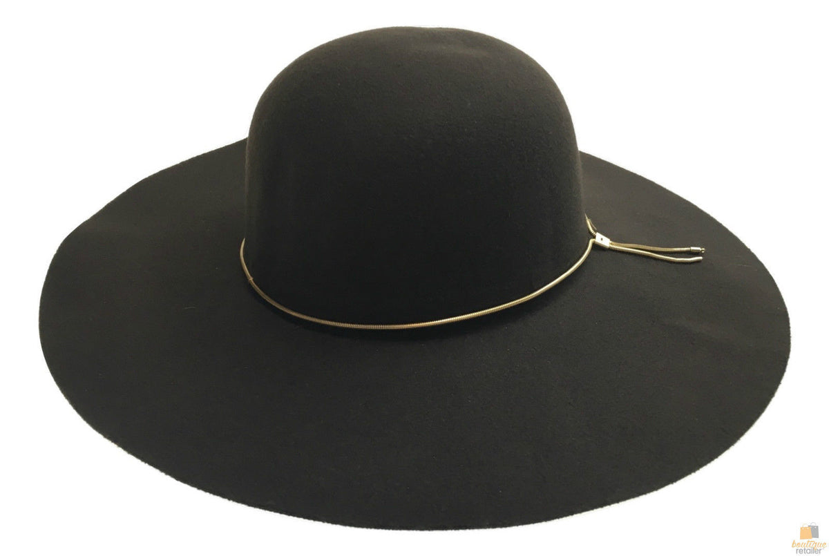 Wide Brim Felt Hat Floppy Vintage Fedora Bowler Cloche Ladies Fashion Cap - Brown - One Size V563-BR-WDBRIM-BRWN-ONESIZE