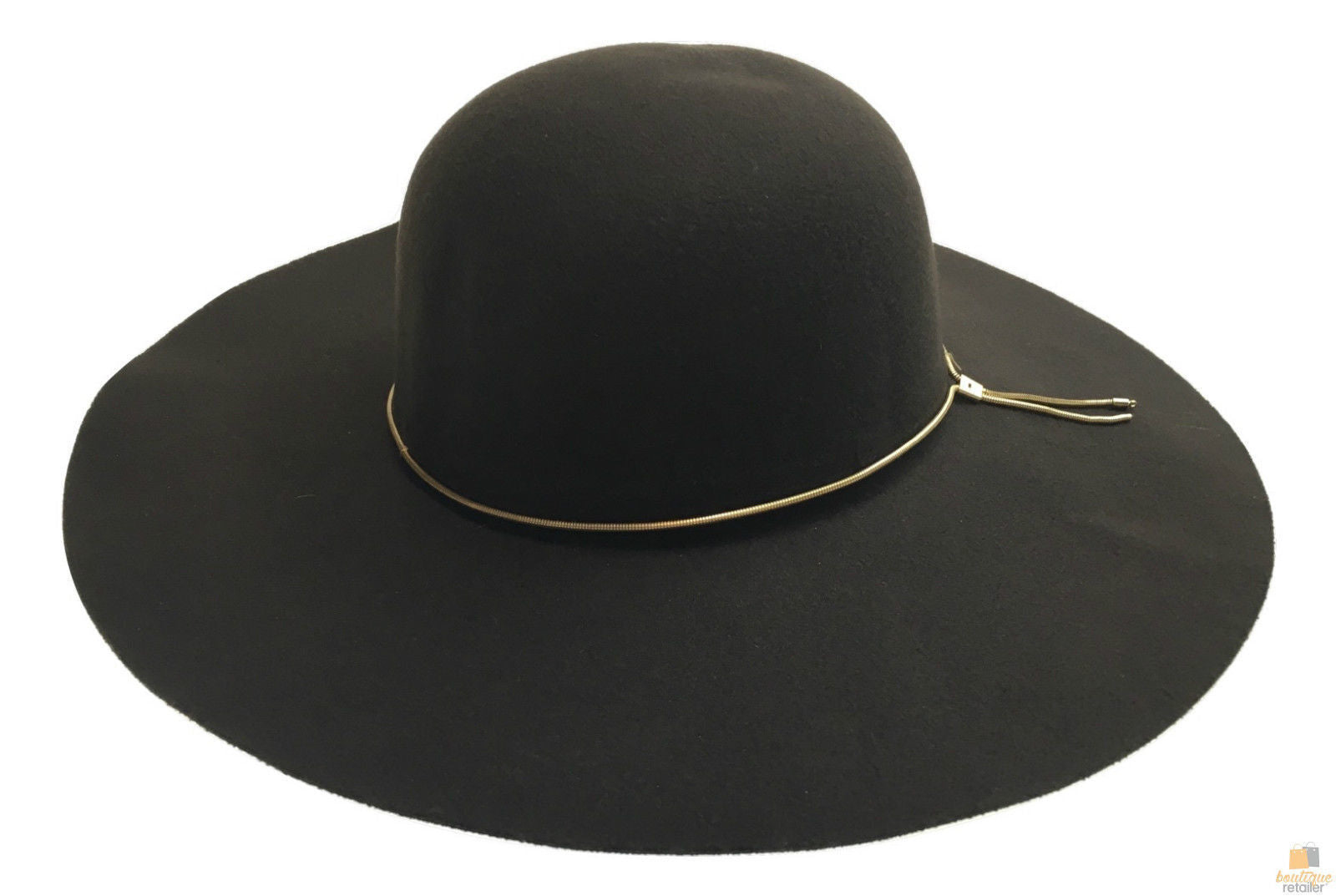 Wide Brim Felt Hat Floppy Vintage Fedora Bowler Cloche Ladies Fashion Cap - Brown - One Size V563-BR-WDBRIM-BRWN-ONESIZE
