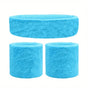 WRISTBAND & HEADBAND SET Tennis Terry Towelling Cotton Sweat Band Team Gym - Sky Blue V563-BR-WRISTXHBSET-SKYBLU