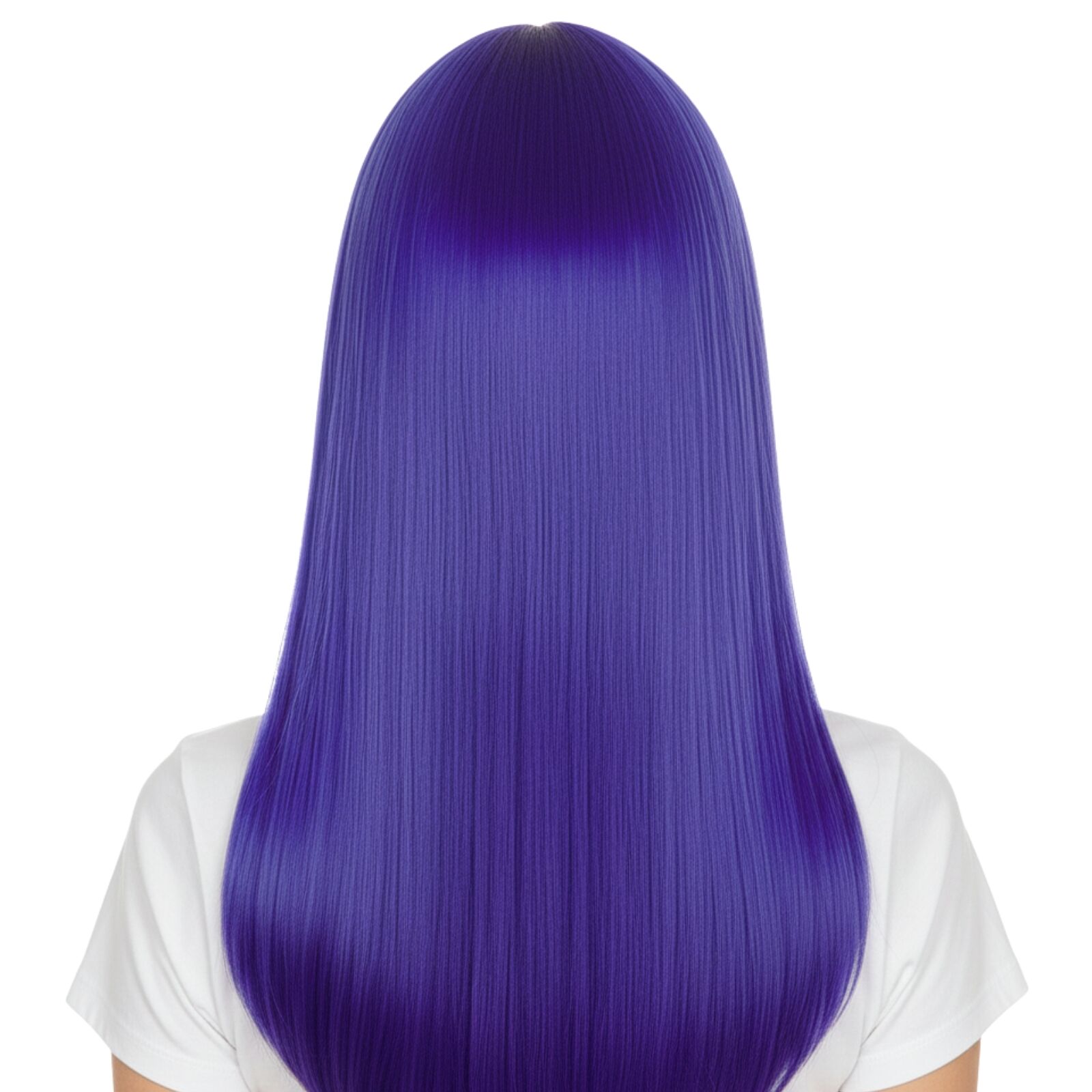 LONG WIG Straight Party Hair Costume Fringe Cosplay Fancy Dress 70cm Womens - Blue (22458) V563-BR-WSLWIG-BLU_22458
