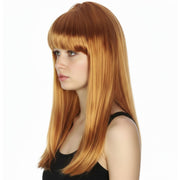 LONG WIG Straight Party Hair Costume Fringe Cosplay Fancy Dress 70cm Womens - Golden Brown (22463) V563-BR-WSLWIG-GLDBRN_22463