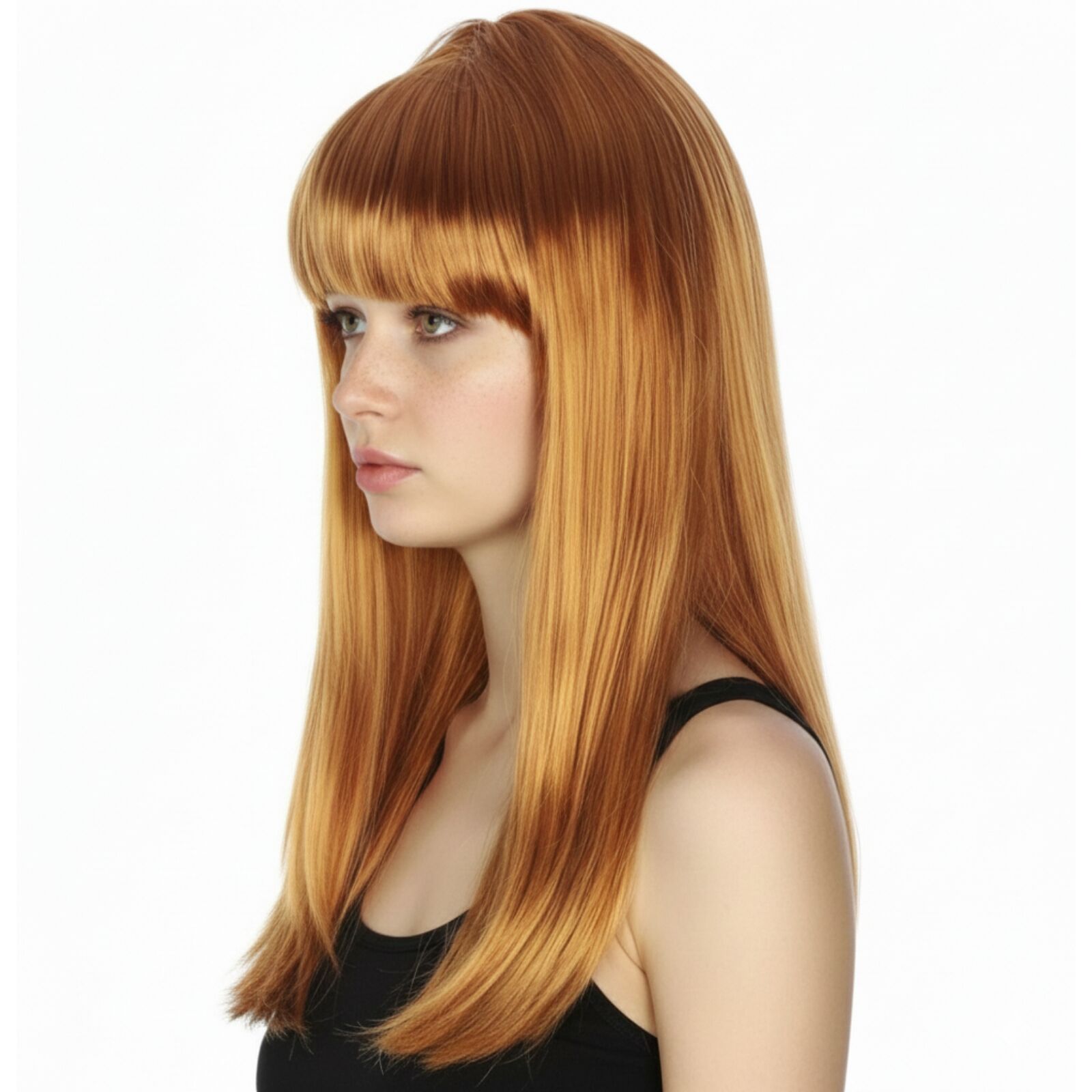 LONG WIG Straight Party Hair Costume Fringe Cosplay Fancy Dress 70cm Womens - Golden Brown (22463) V563-BR-WSLWIG-GLDBRN_22463
