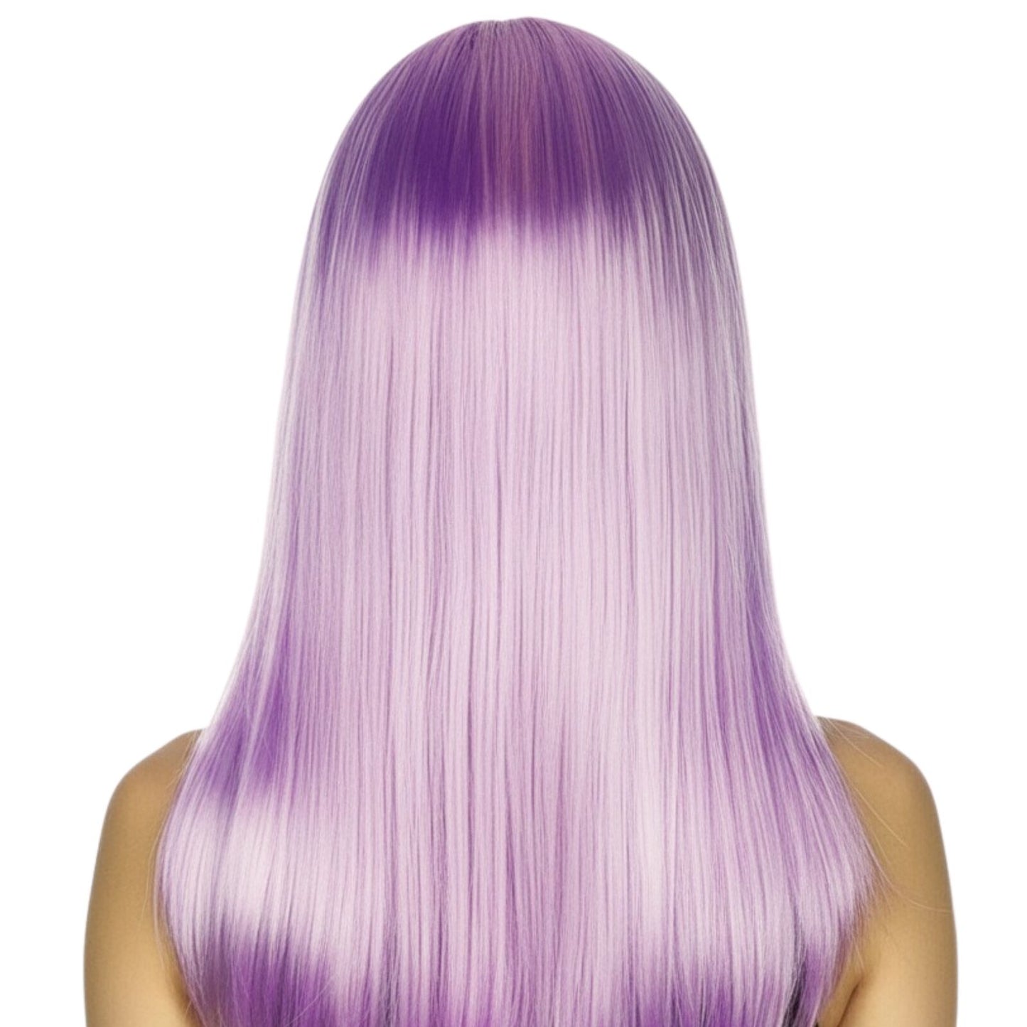 LONG WIG Straight Party Hair Costume Fringe Cosplay Fancy Dress 70cm Womens - Light Purple (22457) V563-BR-WSLWIG-LPRPLE_22457