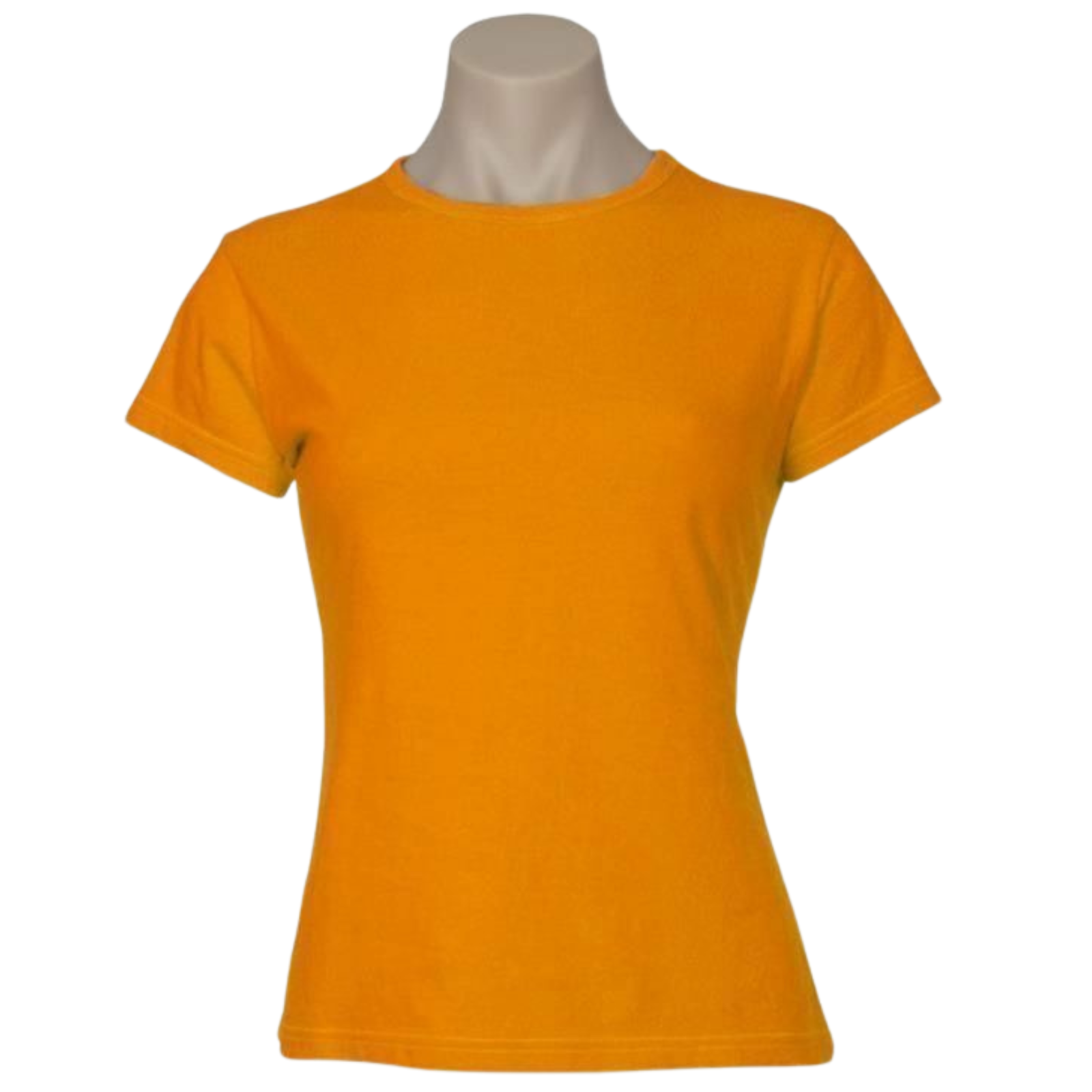 Womens Plain Ladies T SHIRT 100% COTTON Basic Tee Casual Top Size 6-24 T-Shirt - Orange - 12 V563-BR-WSPSHRT-12-ORANGE
