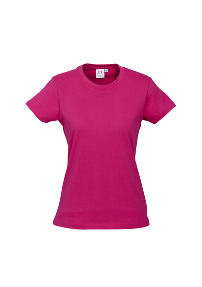 Womens Plain Ladies T SHIRT 100% COTTON Basic Tee Casual Top Size 6-24 T-Shirt - Magenta Pink - 6 V563-BR-WSPSHRT-6-MPINK