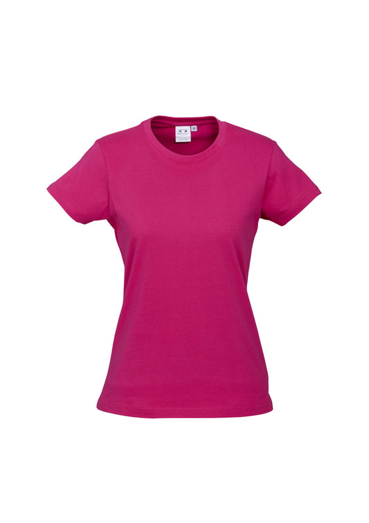 Womens Plain Ladies T SHIRT 100% COTTON Basic Tee Casual Top Size 6-24 T-Shirt - Magenta Pink - 6 V563-BR-WSPSHRT-6-MPINK