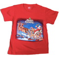 100% Cotton Kids Christmas T Shirt Xmas Top Santa Red White Party Costume - Red - Small (4-6 Years Old) V563-BR-XMAS-SHRT-RED-S