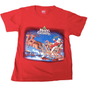 100% Cotton Kids Christmas T Shirt Xmas Top Santa Red White Party Costume - Red - XX-Large (12-14 Years Old) V563-BR-XMAS-SHRT-RED-XXL