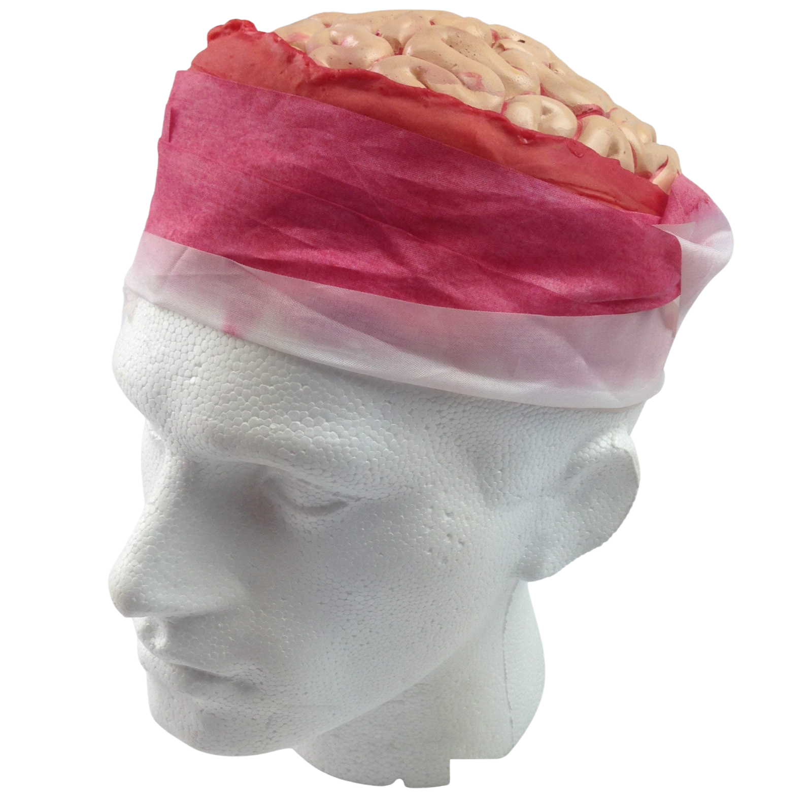 Zombie Brain Skull Cap Costume Halloween Bloody Headpiece Fancy Dress Bandage V563-BR-ZOMBIEBRAINCAP