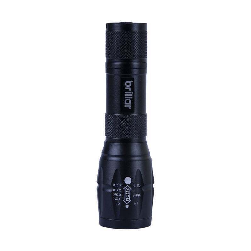 Brillar Tactical Grade LED Torch 5 Modes Water Resistant Flashlight Light Bright V563-BR0032