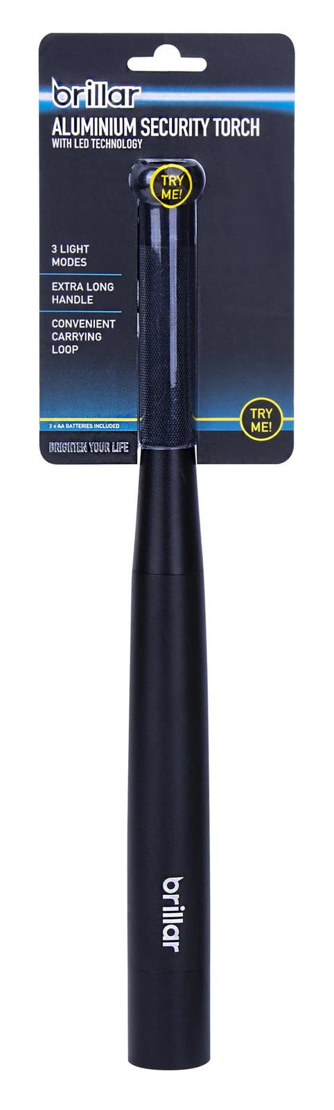 Baseball Bat LED Flashlight Super Bright Baton Torch Emergency Security Tools in Assorted Colours V563-BR0034