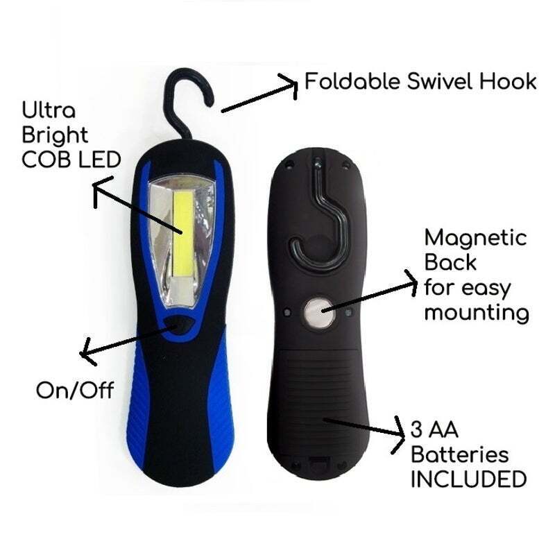Ultra Bright Work Light with COB LED Technology Convenient Swivel Hook Magnetic Back for Easy Mounting V563-BR0039
