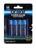 4 Pack LR6 AA Platinum Alkaline Batteries Long Lasting Power Home Office V563-BR0046