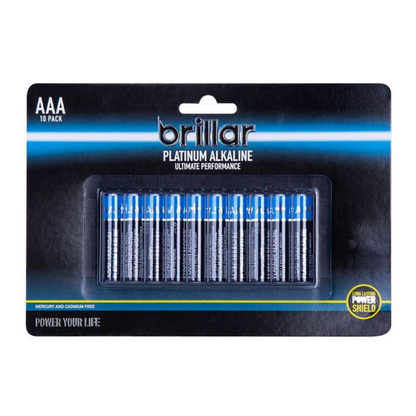 10 Pack AAA Platinum Alkaline Battery LR03 1.5V Long Lasting Power Home Office V563-BR0049