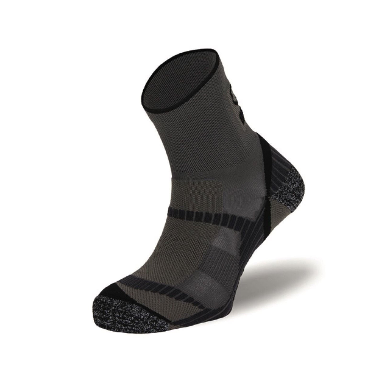 BRBL Atlas Socks Hiking Trekking Trail Run Outdoor Camping MADE IN ITALY Crew - Grey/Black - S V563-BRBL-ATLASSOX-GRY_BLK-S