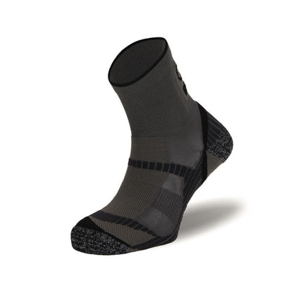 BRBL Atlas Socks Hiking Trekking Trail Run Outdoor Camping MADE IN ITALY Crew - Grey/Black - S V563-BRBL-ATLASSOX-GRY_BLK-S