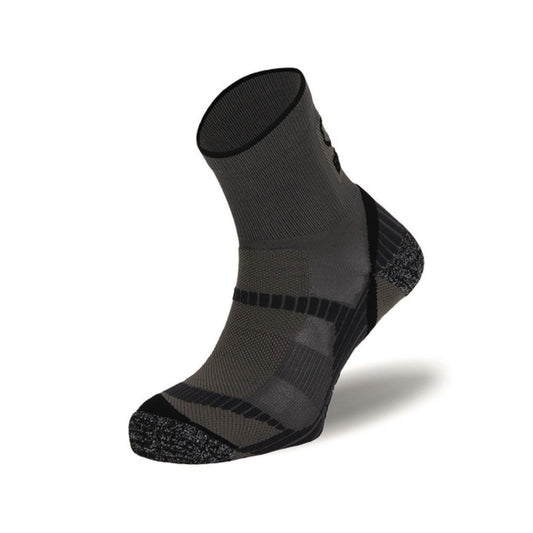 BRBL Atlas Socks Hiking Trekking Trail Run Outdoor Camping MADE IN ITALY Crew - Grey/Black - S V563-BRBL-ATLASSOX-GRY_BLK-S