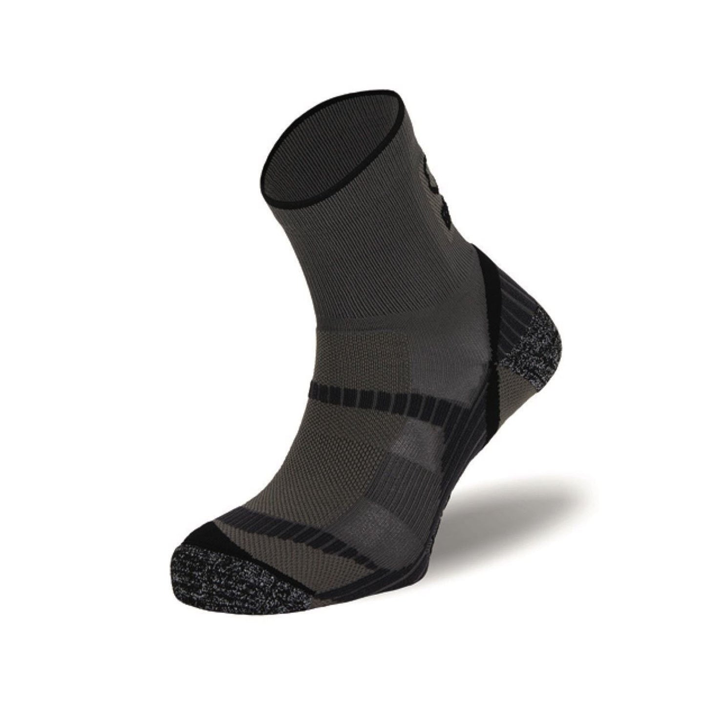 BRBL Atlas Socks Hiking Trekking Trail Run Outdoor Camping MADE IN ITALY Crew - Grey/Black - S V563-BRBL-ATLASSOX-GRY_BLK-S