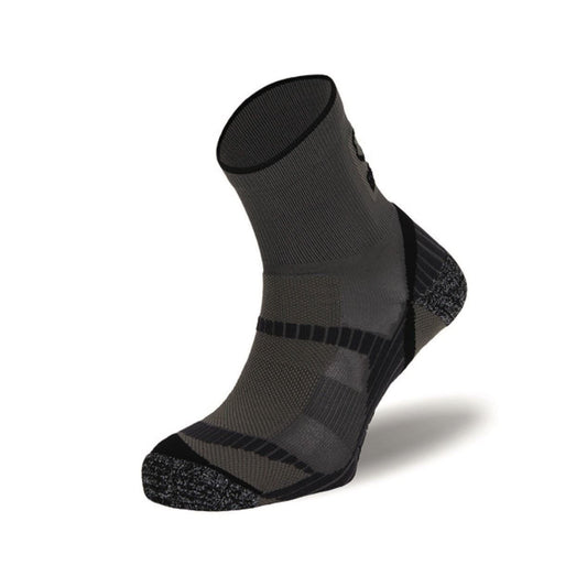 BRBL Atlas Socks Hiking Trekking Trail Run Outdoor Camping MADE IN ITALY Crew - Grey/Black - S V563-BRBL-ATLASSOX-GRY_BLK-S
